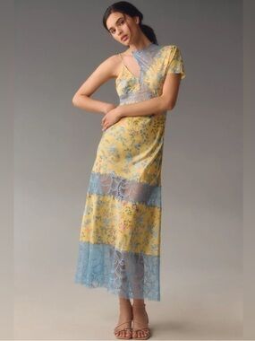 Geisha Designs Anthropologie Printed Slip Dress Medium